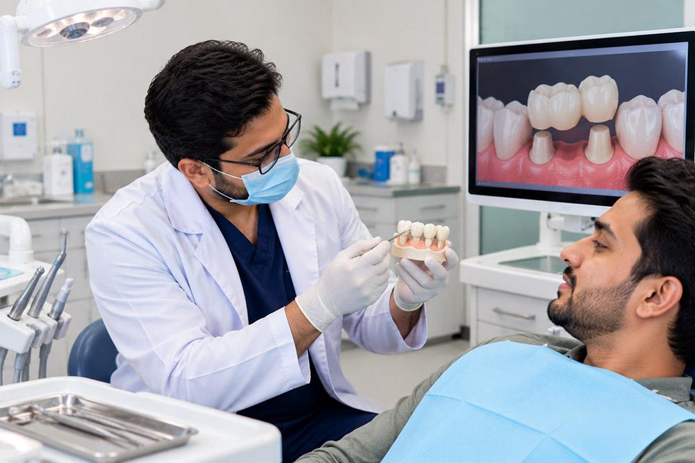 Crowns and Bridges at Happy Smile Dental Clinic, New Muwailah, Sharjah