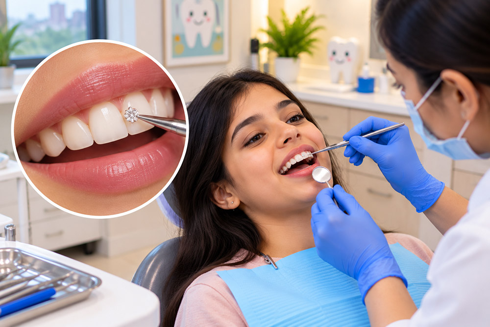 Tooth Jewelry Placement at Happy Smile Dental Clinic